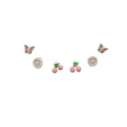 Cute Pink Stud Earrings Set for Women Girls Simple Fashion Jewelry Accessories