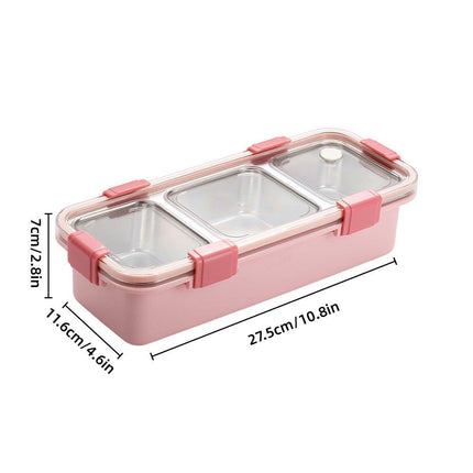 Stainless Steel Lunch Box Compartment Bento Box Food Container for Meal Prep Use