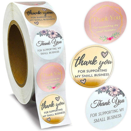 10 Rolls Pack Thanks Sealing Envelopes Handmade Sticker Labels