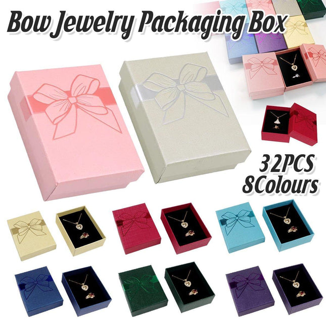32pcs Jewelry Storage Box Necklace Pendant Ring Organizer Gift Packaging
