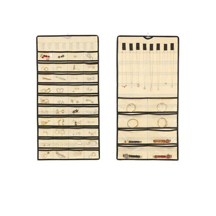 48 Pockets Jewelry Hanging Storage Organizer Holder Earring Display Pouch Bag - Aimall