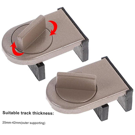 2pcs Window Limit Guard Lock Keyless Rotary Positioning Anti Shift Security Lock