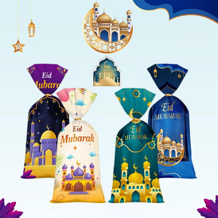 150pcs Moon Stars Castle Candy Bags Party Treat Bags Gift Pouches Favors