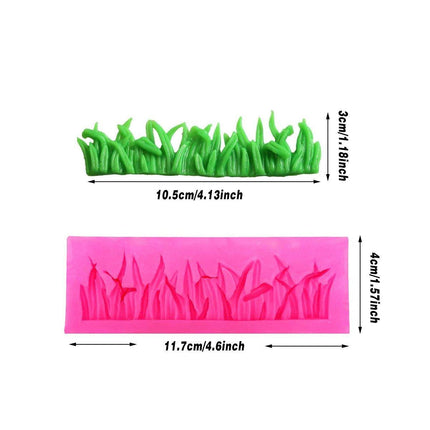 2PCS Grass Shape Silicone Cake Mold DIY Chocolate Baking Tool for Cookies Cake