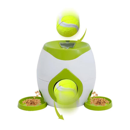 Pet Dog Training Interactive Toy Tennis Reward Feeder Machine Pet Play Game - Aimall