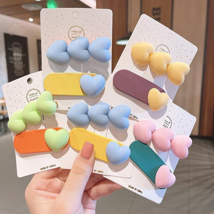2X Sweet Candy Color Cute Korean Style Hair Clip BB Clip Female Hairpin Headwear - Aimall