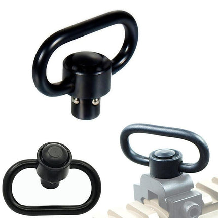 2PCS for Rifle Slings QD Sling Quick Detach Flush Push Button Swivel Mount - Aimall