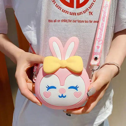 Kids Girls Cute Mini Crossbody Bag Silicone Coin Purse Shoulder Bag Wallets Gift - Aimall