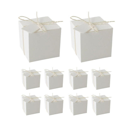 50pcs Vintage Kraft Paper Wedding Candy Boxes Party Favor Gift Box Recyclable
