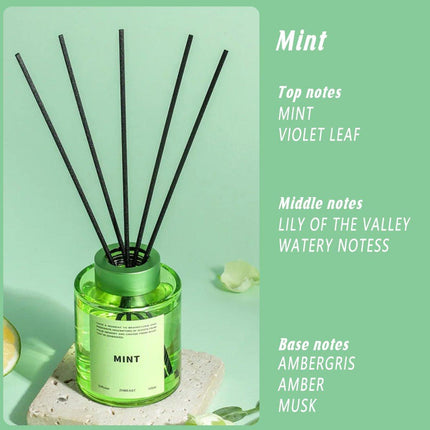 5X 120ml Fireless Rattan Aromatherapy Essential Oil Reed Diffuser Set