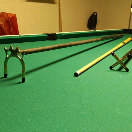 2PCS Pool Snooker Billiard Table Cue rest cross And spider jigger brass Set - Aimall