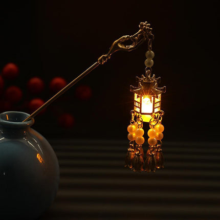 Flower Lantern Fringe Hairpin Hanfu Hair Accessories Vintage Chinese Hair Stick