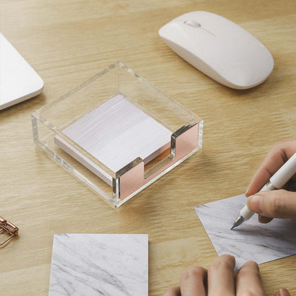 Large Desktop Sticky Note Box Organiser Office Supplies Storage Holder Drawer