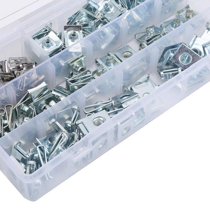80pcs Stainless Steel M4 M5 M6 M8 Sheet Metal Nut Clips Fastener Assortment