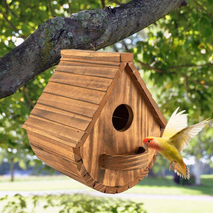 Hanging Wooden Birdhouse Outdoor Bird Shelter for Garden Backyard Decoration