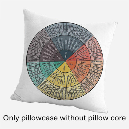 3PCS Emotion Wheel Decorative Pillowcase Sofa Cushion Cover for Bedroom Decor
