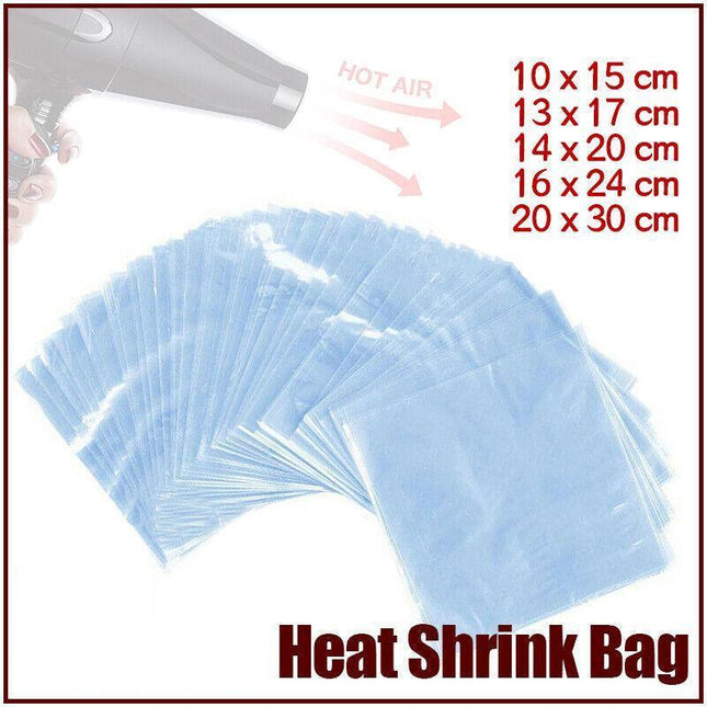 100X Heat Shrink PVC Bags Wrap Film for Gift Crafts & Soap - Aimall