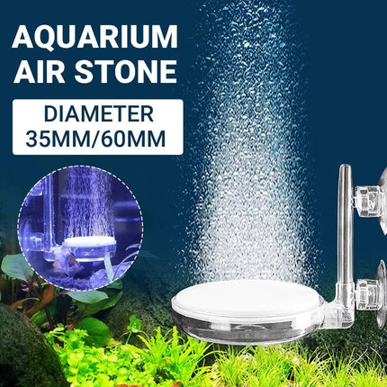 Quiet Bubble Stone Aerator Head Fish Tank Oxygen Pump Nano Air Disc Atomizer