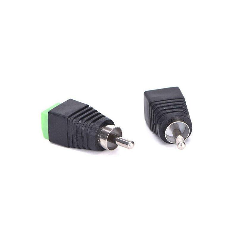 2/4 Pair Speaker Wire cable to female & male RCA Adapter Connector Jack Plug LED - Aimall