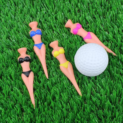 25PCS Durable 80MM Golf Nails Novelty Bikini Design Plastic Golf Accessories