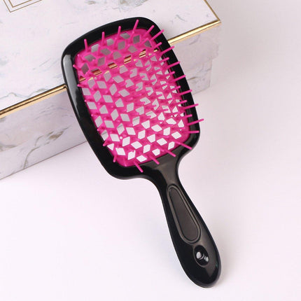 Hollow Out Mesh Air Bag Comb for Curly Hair Fluffy Styling Massage Dry Wet Hair