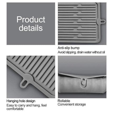 Silicone Drainage Mat Sink Strainer Mat Non Slip Heating Mat Kitchen Drying Pad