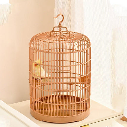 Luxury Portable Bird Cage Round Design Travel Pet Carrier for Small Birds