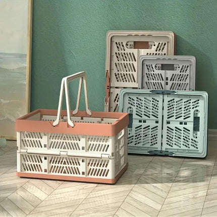 Foldable Portable Picnic Basket Lightweight Storage Basket for Outdoor Use