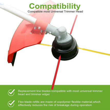 10X Highly Visible Replacement Flexible Line Blades For Aero-Flex Trimmer Edgers