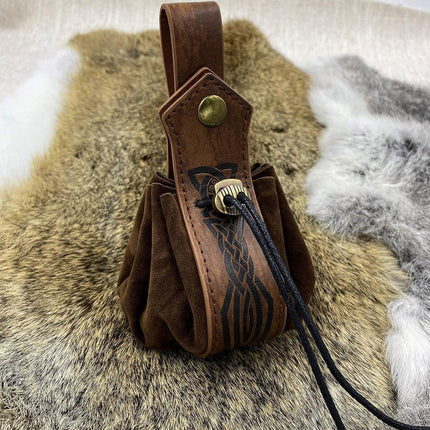 Medieval Satchel Vintage Leather Knight Belt Bag Handmade Accessories for Men