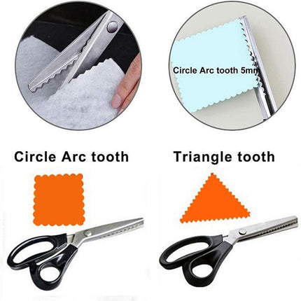 Dressmaking Pinking Shears Crafts Zig Zag Cut Serrated Scissors Serrated Fabric - Aimall
