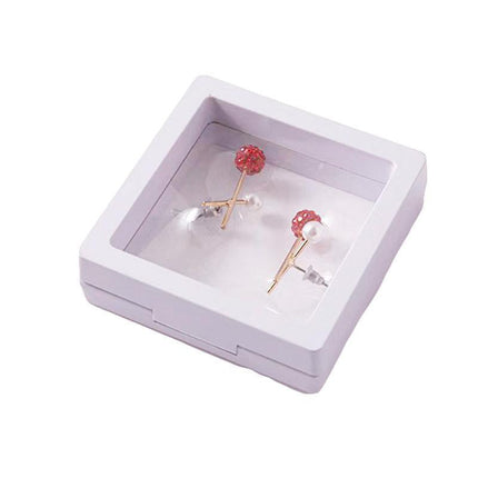10pcs Transparent Jewelry Storage Box PE Film Display Case Gift Boxes Holder