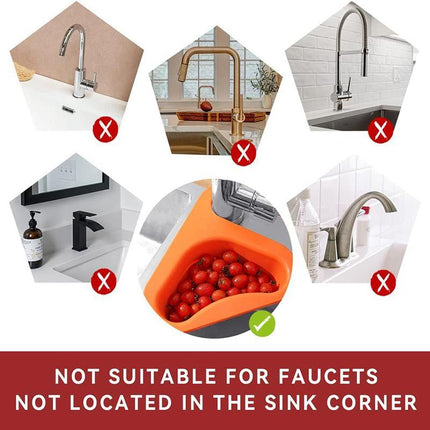 Swan Drain Basket Punch Free Kitchen Sink Filter Organizer Strainer Holder Tool