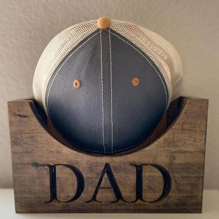 For Dad Rustic Wooden Hat Holder Display Stand Hat Storage Box For Baseball Caps