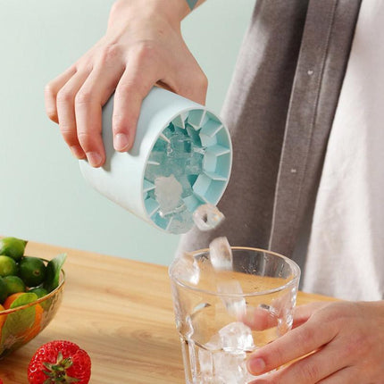 Silicone Ice Cube Tray Mould Ice Box Compartment Bucket for Easy Ice Making