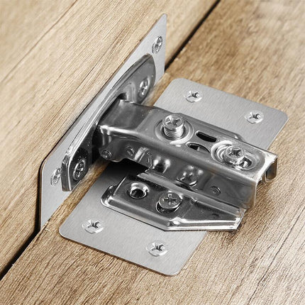 1/3/6 SETS Hinge Repair Plate Rust-Resistant Steel Furniture Cupboard Mount Tool - Aimall