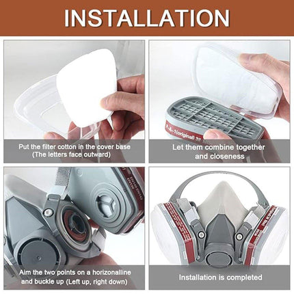 Half Face Mask Dustproof Protective Mask for Painting Pesticide Decoration Use