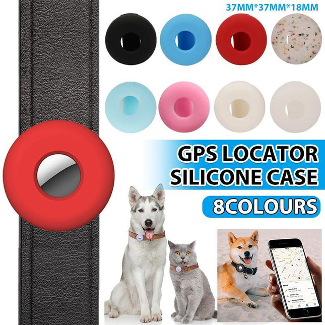 Silicone Pet Protective Case for Airtag Loop Apple GPS Finder Dog Cat Collar - Aimall