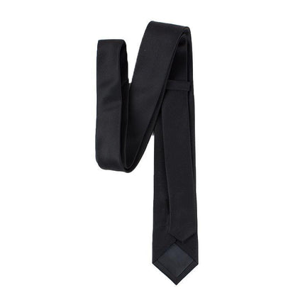 Men's Skinny Tie Fashion Solid Plain Satin Formal Wedding Casual Necktie Ties - Aimall