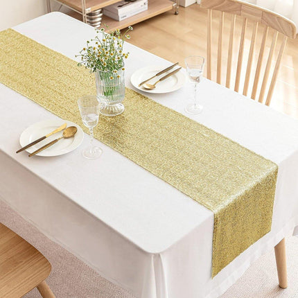 Sequin Table Runner Square Decorative Hotel Tablecloth for Wedding Party Decor