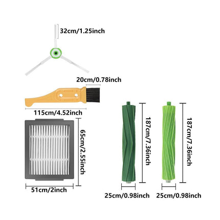 18PCS Sweeper Replacement Parts Main Brush Dust Bag Filter Side Brush Accessory