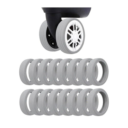 16 PCS Silicone Luggage Wheels Cover Caster Shoes Wheel Protector for Luggage - Aimall