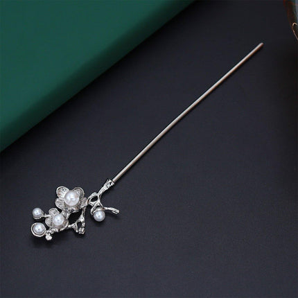 New Chinese Style Hanfu Headdress Imitation Pearl Plum Fringe Hairpin