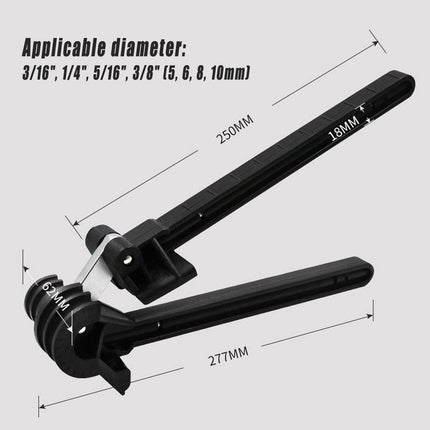 180 Degrees Tube Pipe Bender 4 in 1 for Brake Line Tubing 3/16 1/4 5/16 3/8