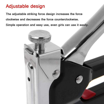 Heavy Duty Staple Gun Fastener Tool Tacker with Staples for Upholstery and Nails