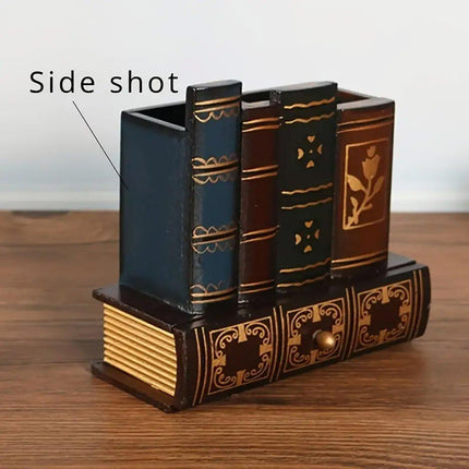 European Retro Pen Holder Creative Desktop Storage Box Office Decorations Gift