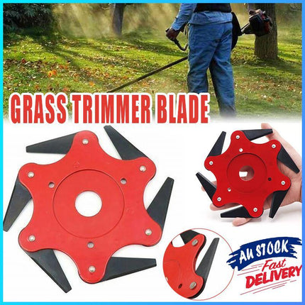 6 Teeth Grass Trimmer Brush Cutter Head Steel Garden Tools Strimmer Mower Blade AU - Aimall