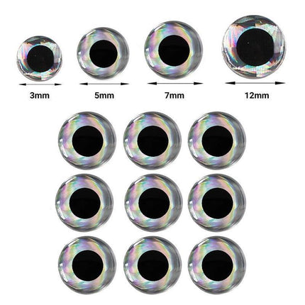 100PCS Fish Eyes 3D Holographic Lure Eyes Fly Tying Jigs Crafts Dolls - Aimall