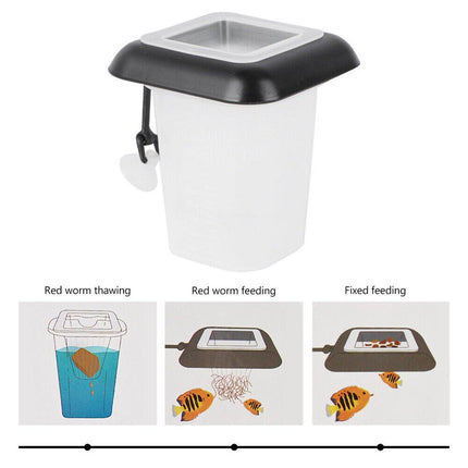 Red Insect Frozen Feeder Cup for Fish Tank Shrimp Feeding Dissolving Ring - Aimall