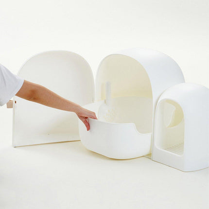Fully Enclosed Cat Litter Box Large Small Deodorant Anti-Splash Sand Tray Toilet